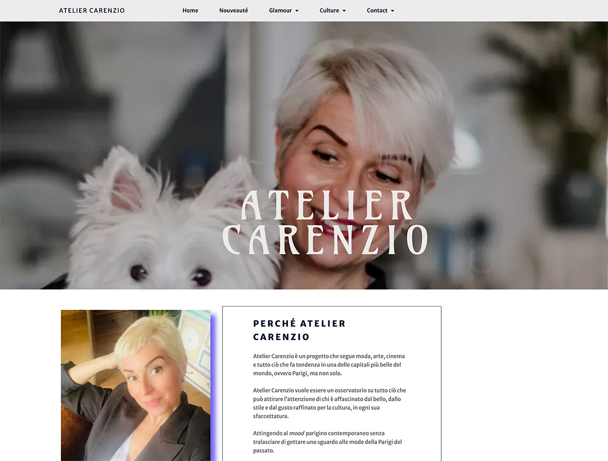 Home page di Atelier Carenzio